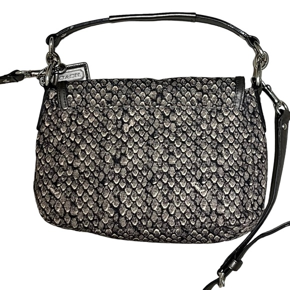 Coach Taylor Snake Print Flap Crossbody Purse - Picture 3 of 11